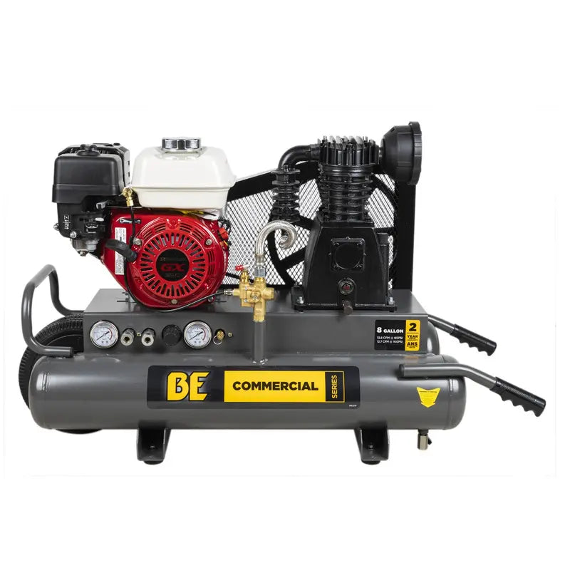 BE Power Equipment AC658HB 13.8 CFM @ 90 PSI Gas Air Compressor with Honda GX200 Engine