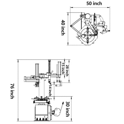 Katool KT-T830 Tire Changer & Wheel Balancer KT-B750 Combo